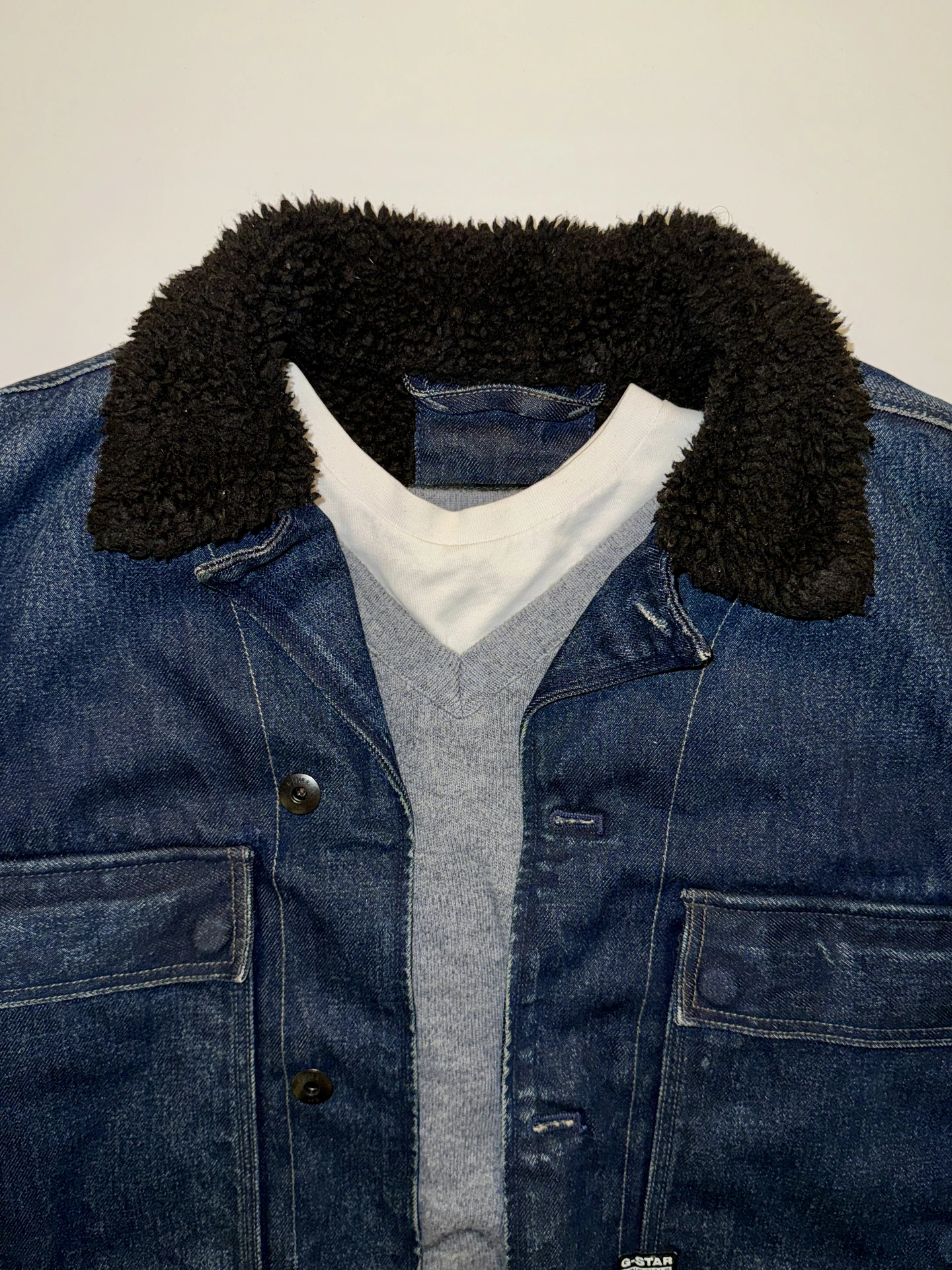 Vintage V-Neck, G-Star Sherpa Denim Jacket